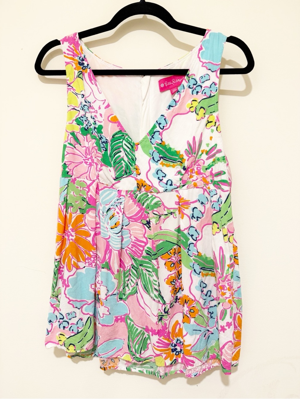 Lilly Pulitzer Pink, Green & Blue Tropical Floral Tank